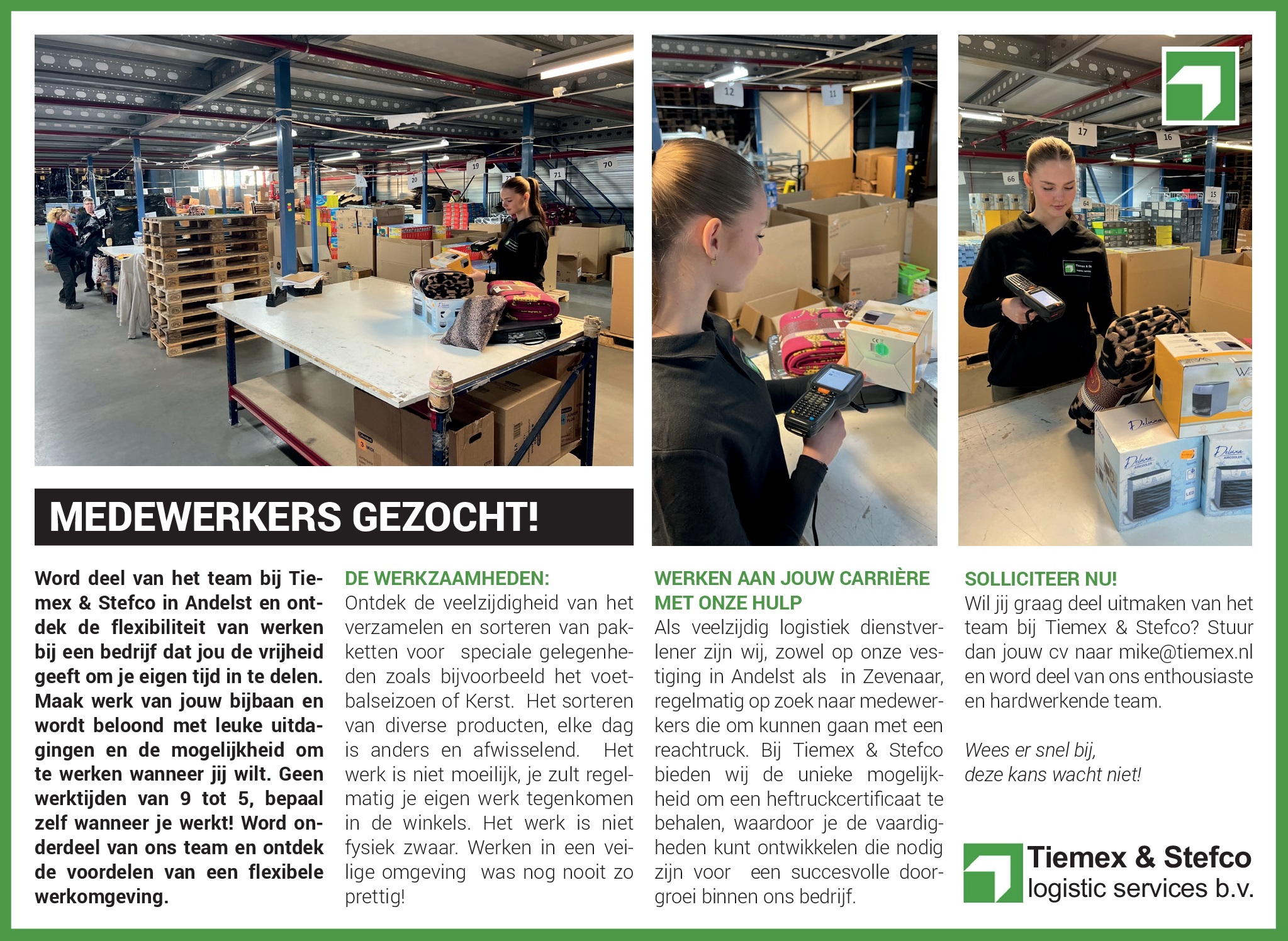 Vacatures logistiek werken bij